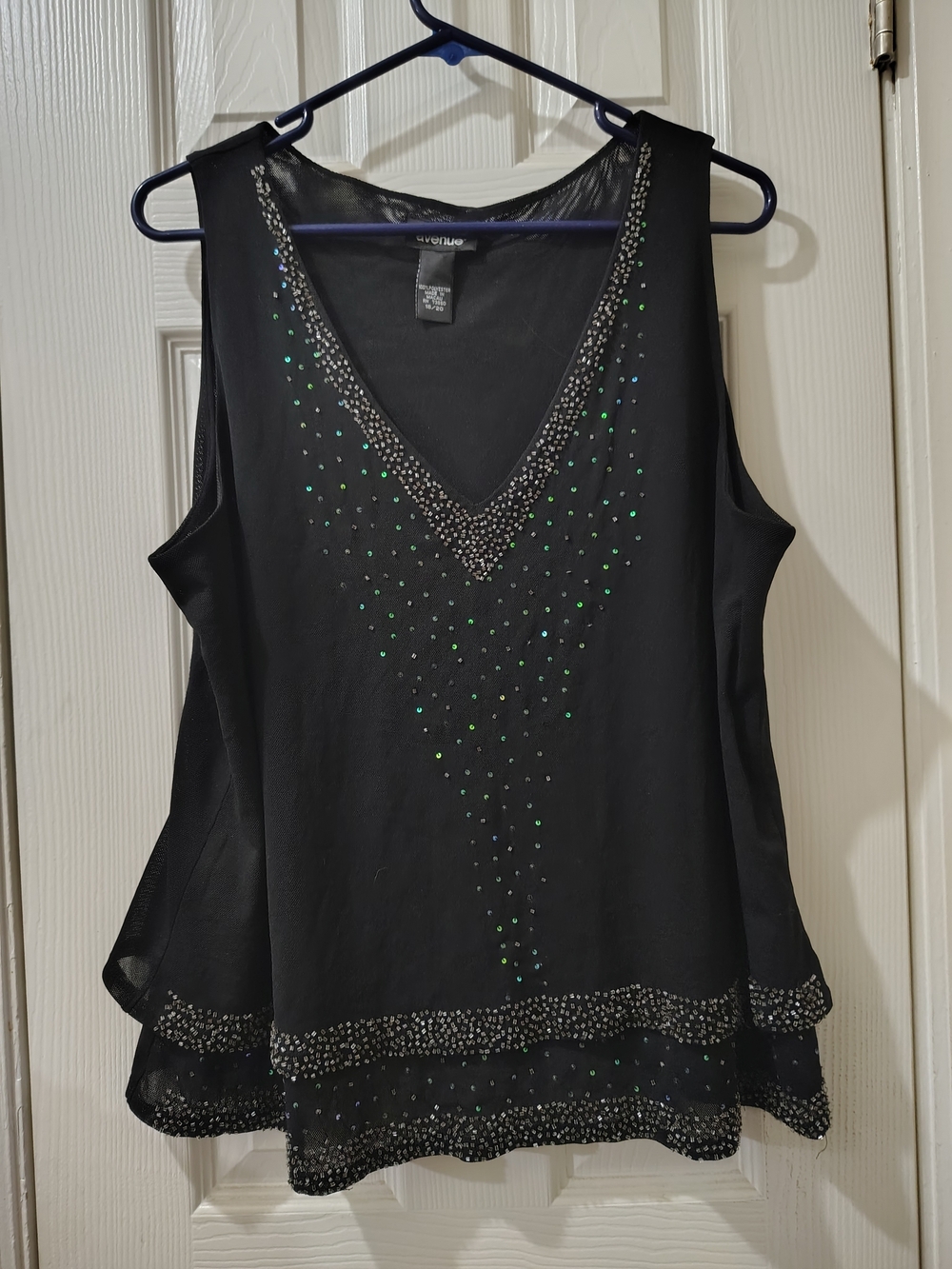 Apt. 9 Black Embellished V-Neck Sleeveless Top